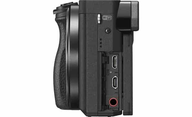 Connectors on the Left Side of Sony a6300