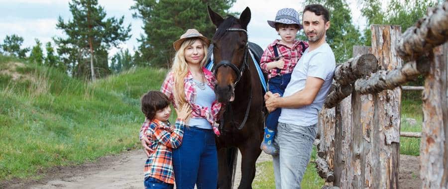 Family Photo Session with Horses