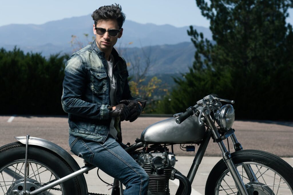 Motorcycle Photoshoot Ideas for Male